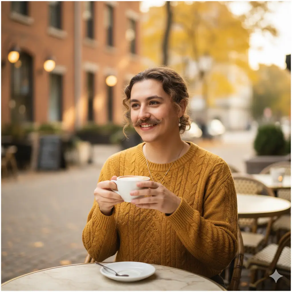 Jay lachend - authentieke transgender vrouw